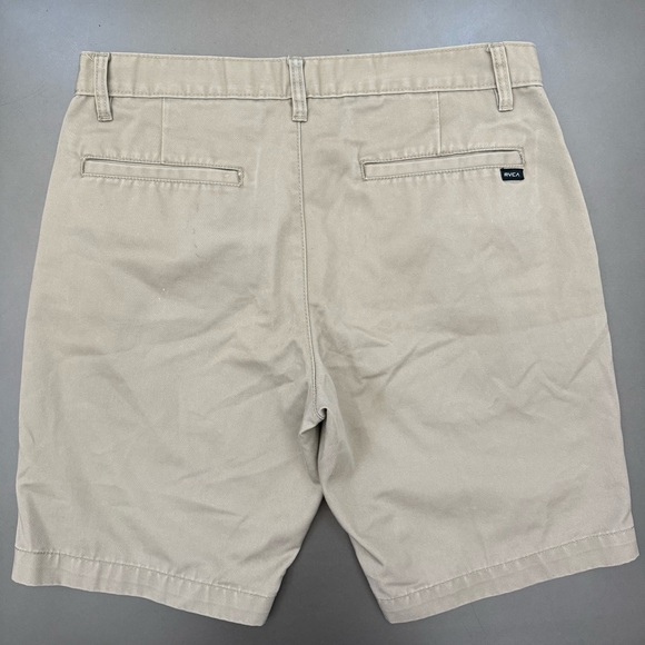 RVCA Men’s Tan Weekender Chino Flat Front Classic Style Shorts - Size 32 - Picture 3 of 3